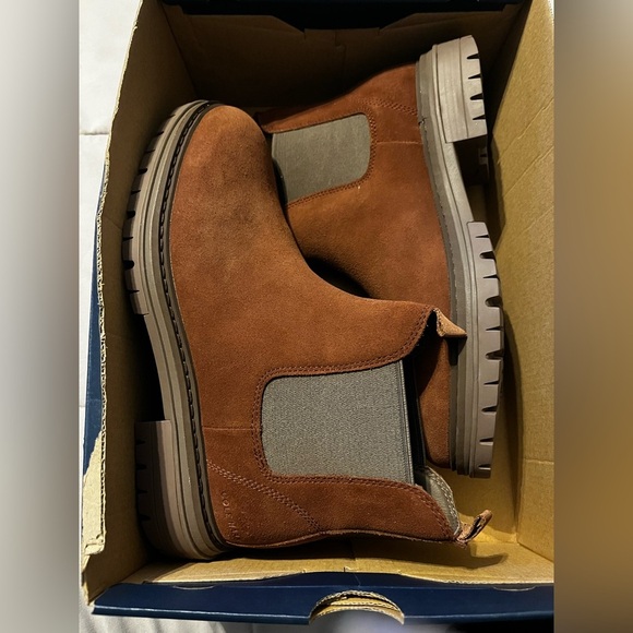 Cole Haan McIntyre Chelsea Boot Dark Suede Sequoia Lava Men’s Size 7 - Picture 8 of 12